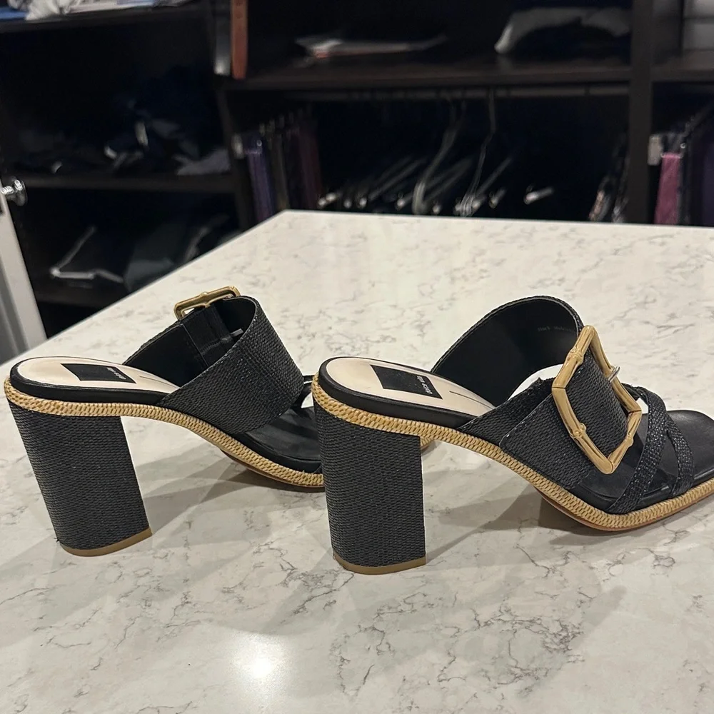 Dolce Vita Black and Gold Mules - Picture 7 of 7